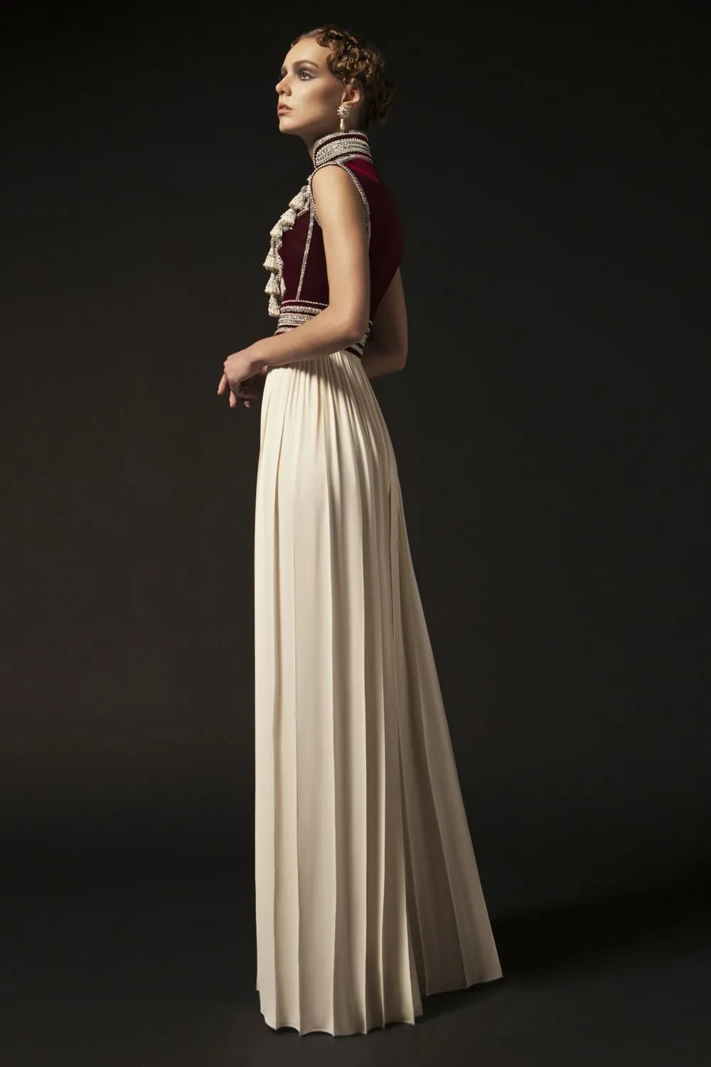 Military Inspired Embroidered Couture Jumpsuit