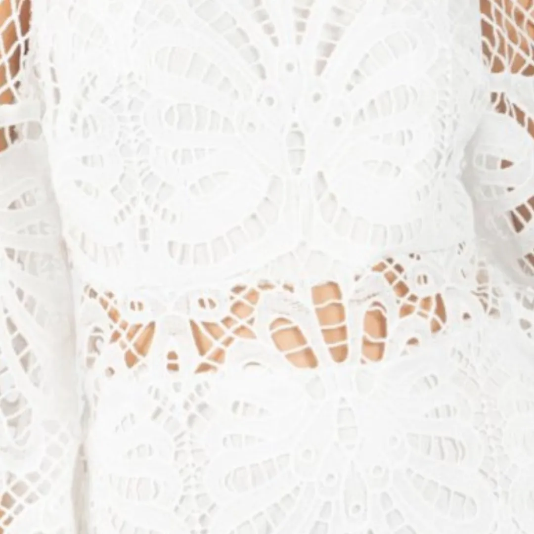 Miranda White Lace Mini Dress