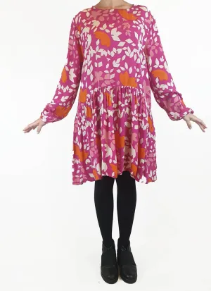 Mister Zimi pink print long sleeve dress size 10