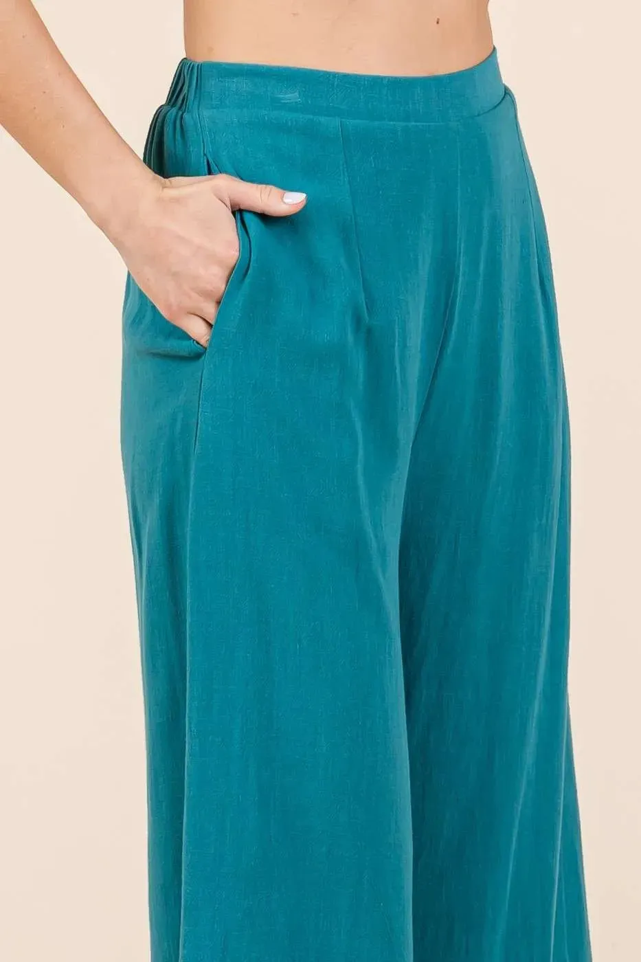 Mittoshop Linen Ruffle Tank Top and Pants Set