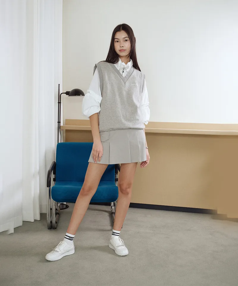 Monday Flow Comfy Jersey Vest - Gray