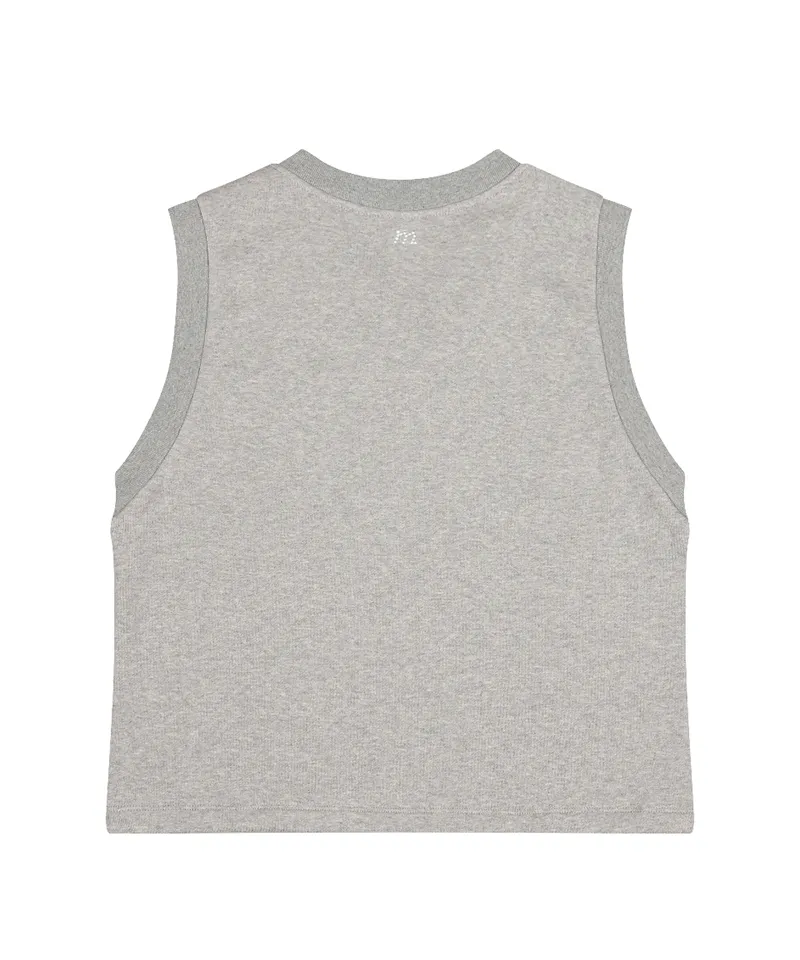Monday Flow Comfy Jersey Vest - Gray