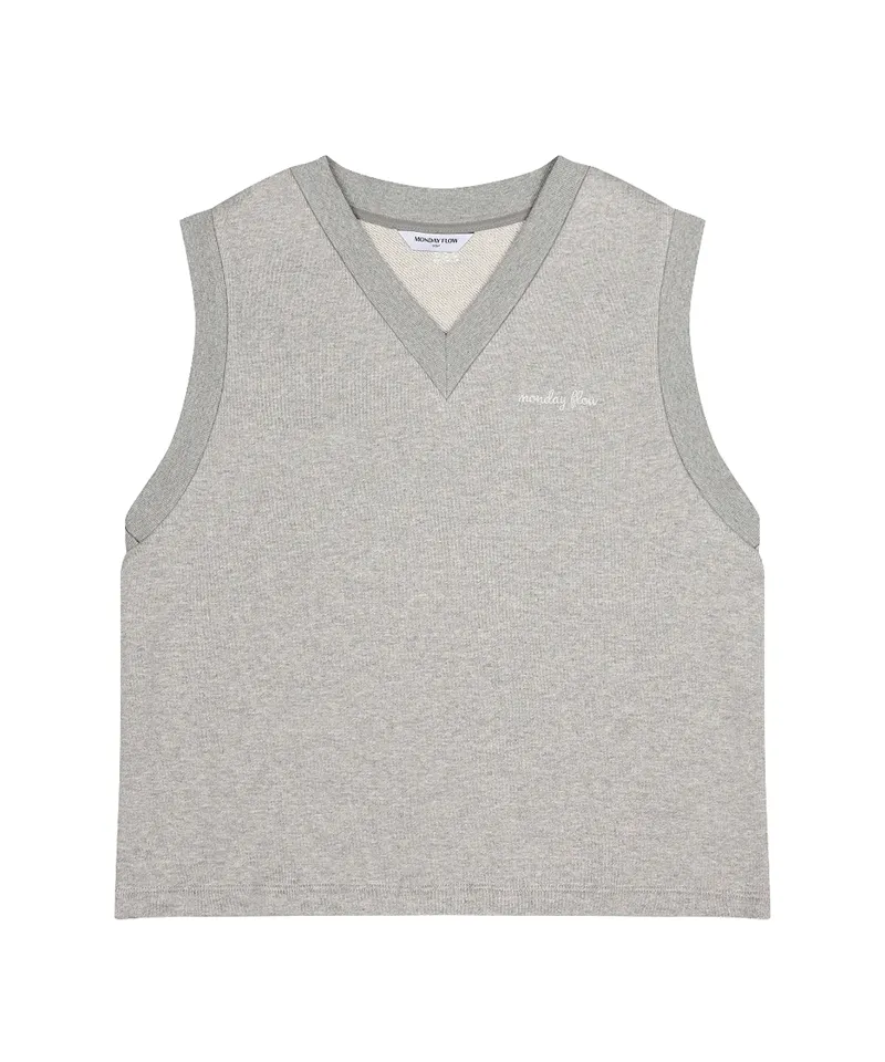 Monday Flow Comfy Jersey Vest - Gray
