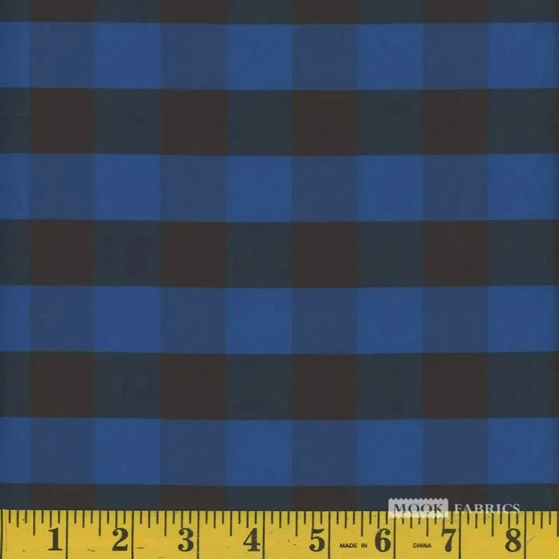 Mook Cotton Buffalo Plaid 1 Royal Blue 112250