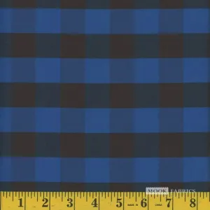 Mook Cotton Buffalo Plaid 1 Royal Blue 112250