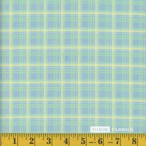 Mook Fabrics Easter Plaid Green Blue Yellow 124023
