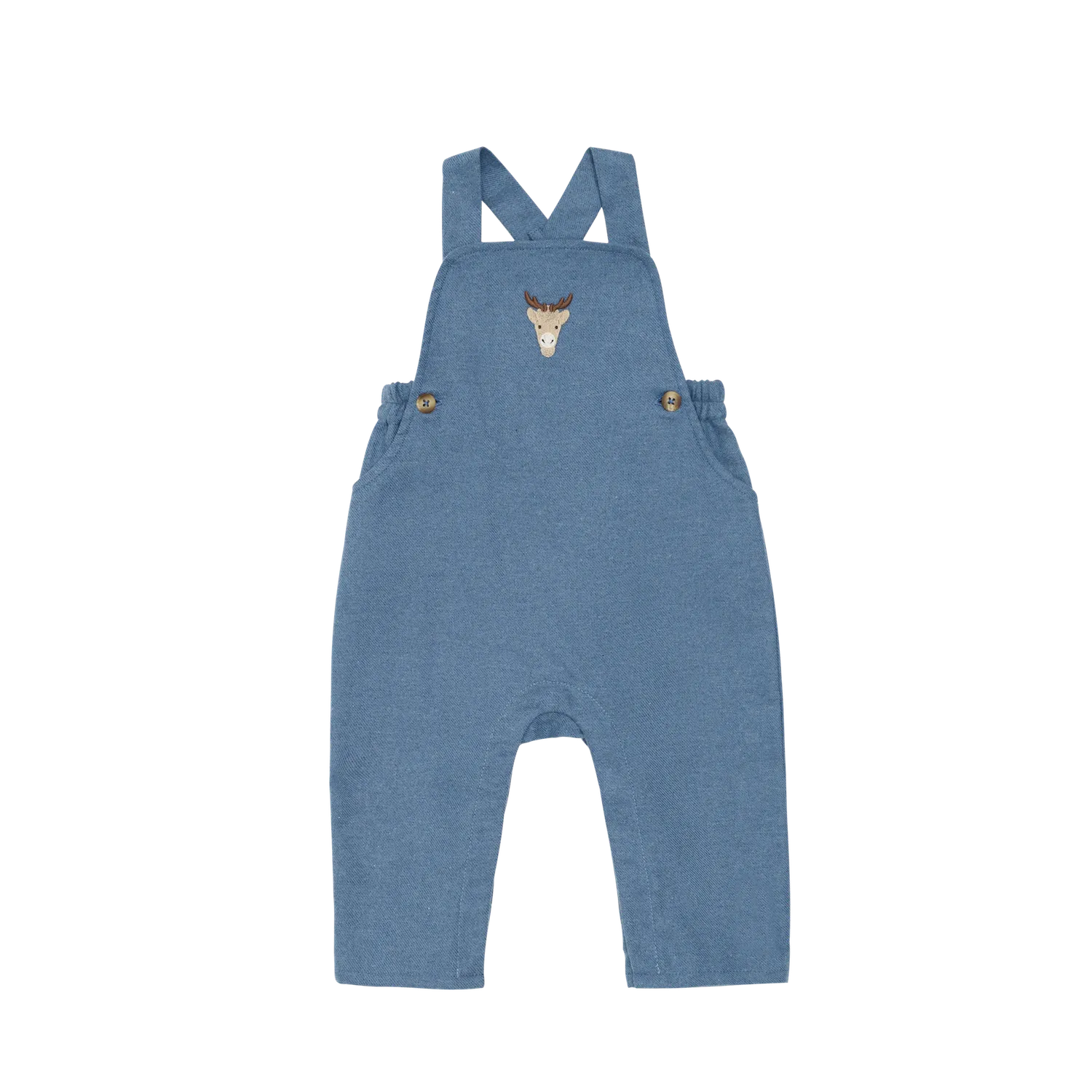 Mosie Overalls | Reindeer | Vintage Blue