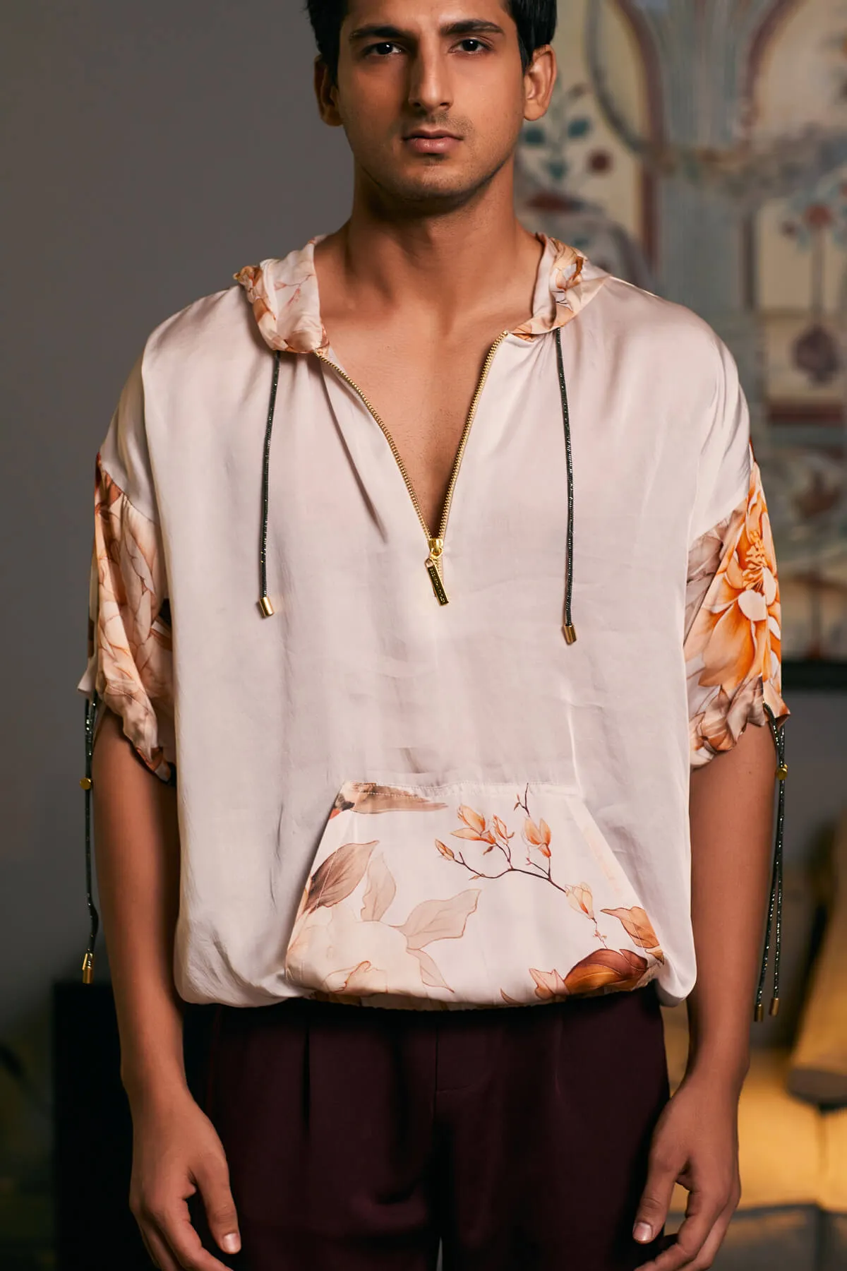 Moth bamberg satin printed jumper