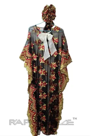 Multi Color Caftan Lace Maxi