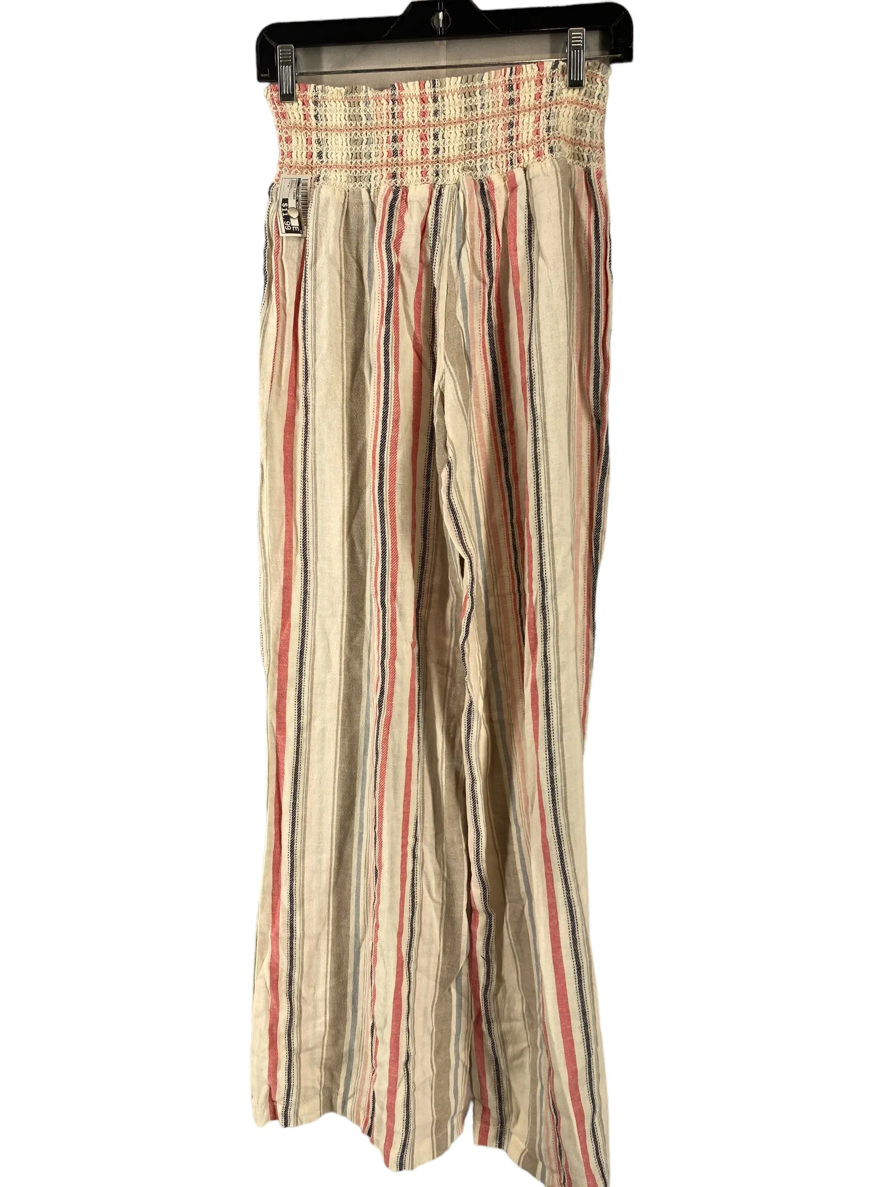 Multi-colored Pants Linen Clothes Mentor, Size M