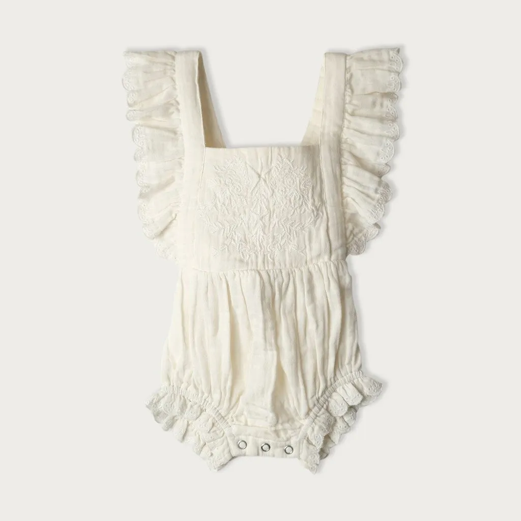 Muslin Evelyn Bodysuit - Vanilla