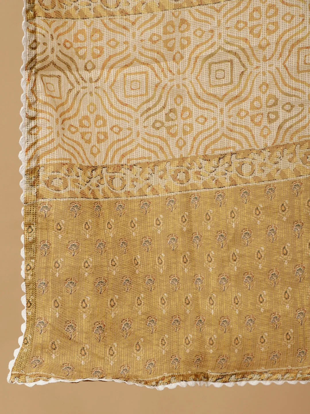 MUSTARD EMBROIDERED PAKISTANI KURTA WITH PANTS AND DUPATTA