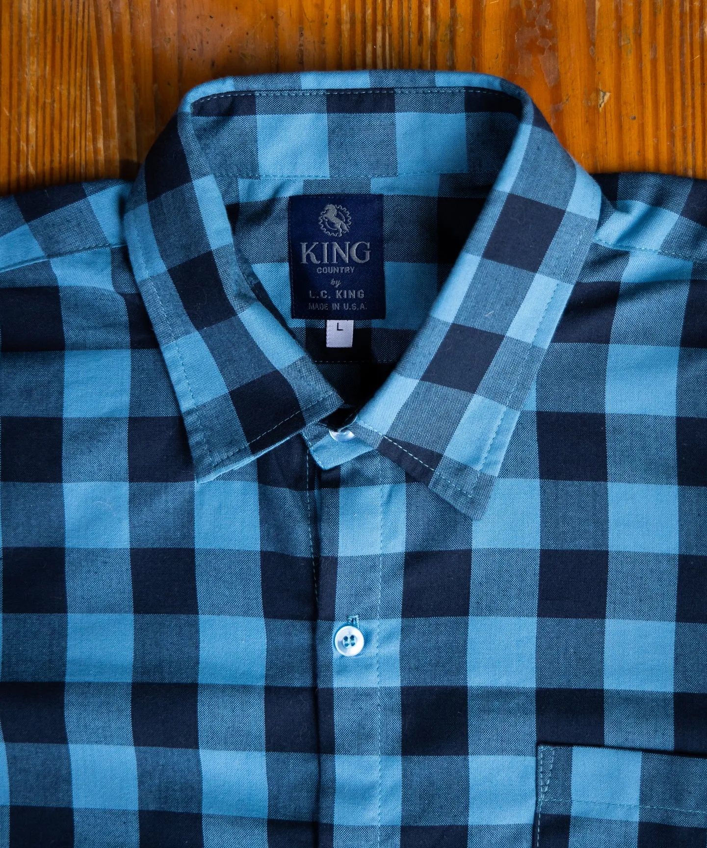 Navy & Blue Buffalo Plaid Button Up
