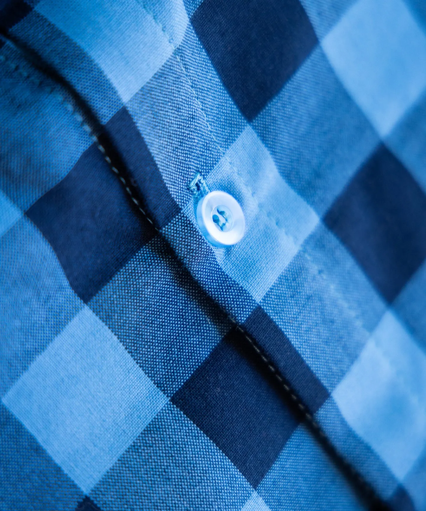 Navy & Blue Buffalo Plaid Button Up