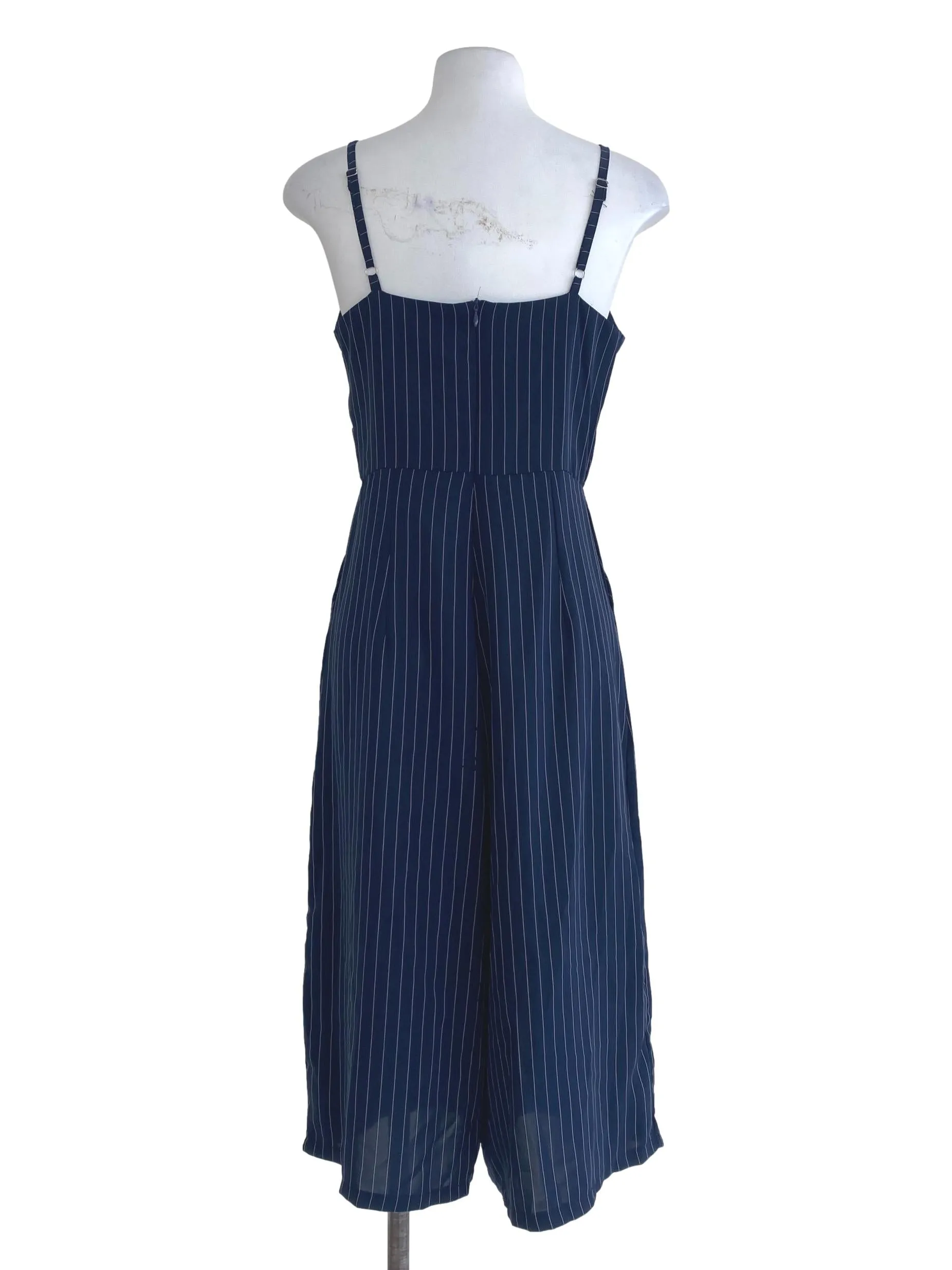 Navy Blue Striped Jumpsuits
