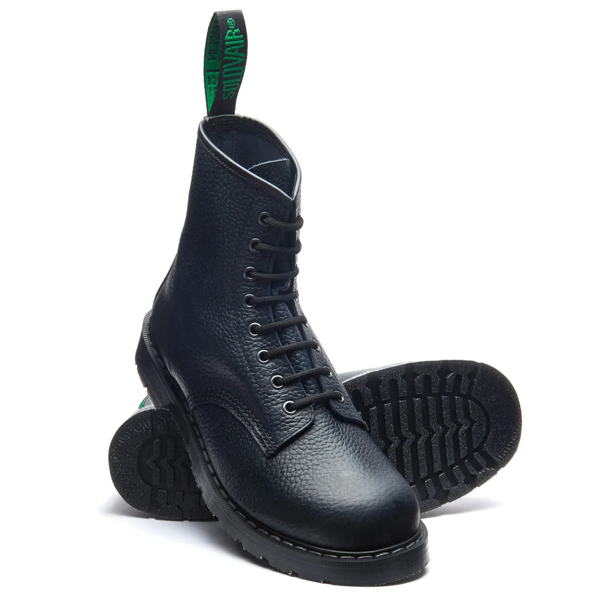 Navy Gaucho Grain 8 Eye Derby Boot