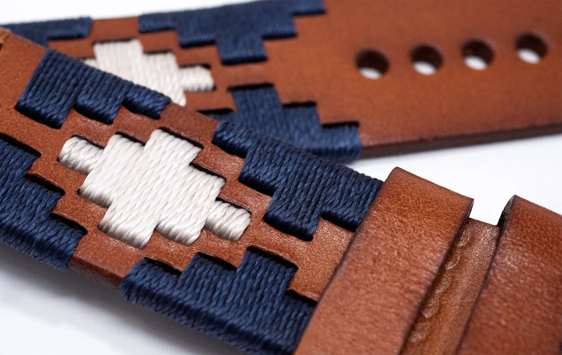 Navy Linen Gaucho Watch Band
