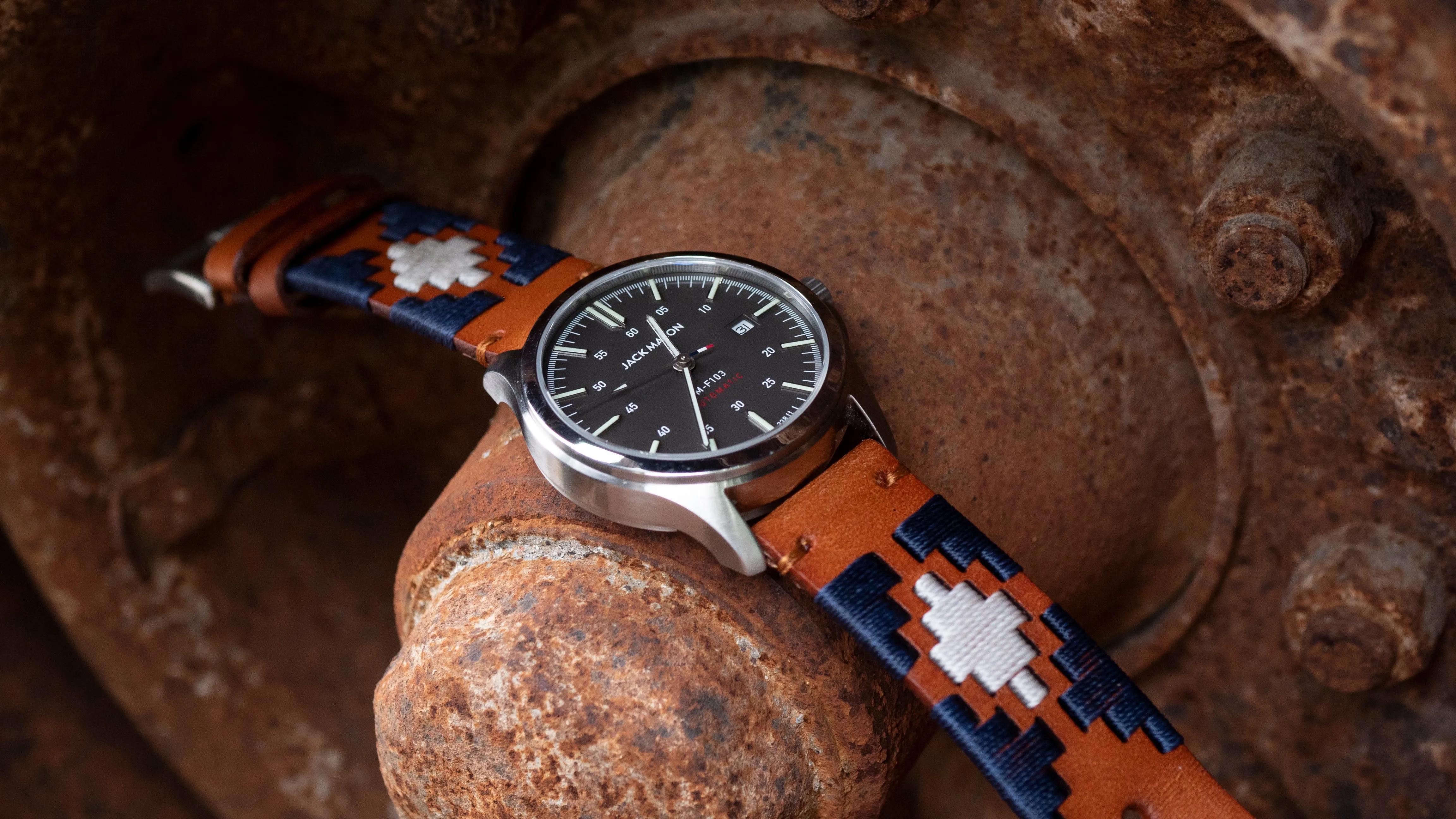 Navy Linen Gaucho Watch Band