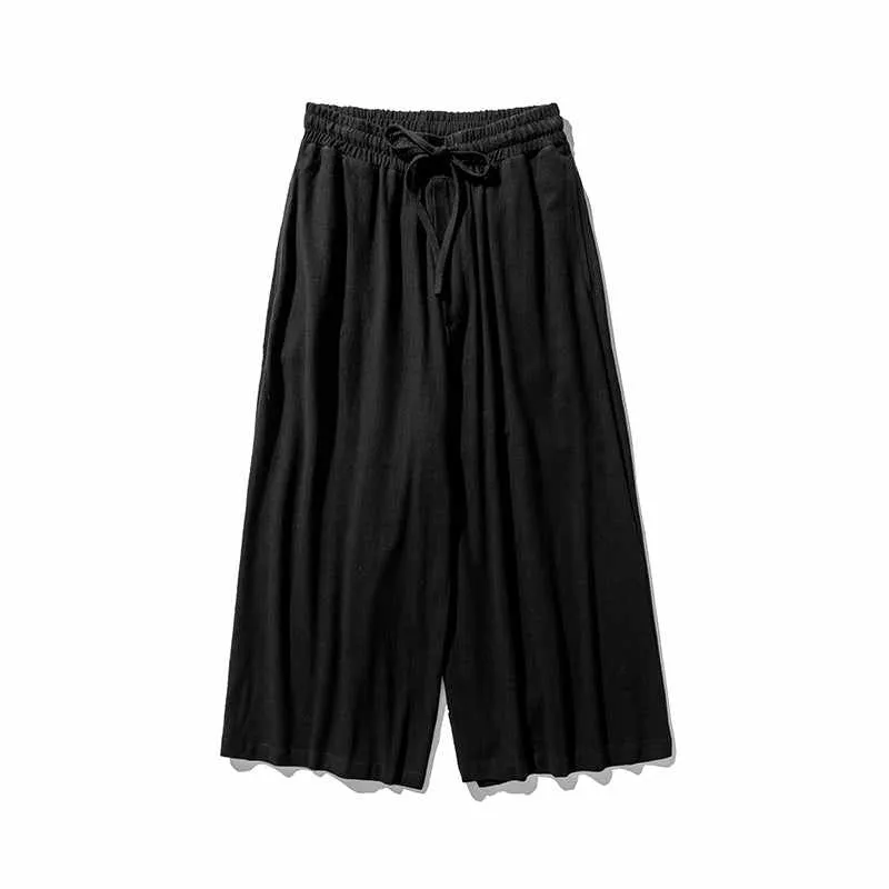 Neo Japan Samurai Hakama Style Plain Skirt Pants