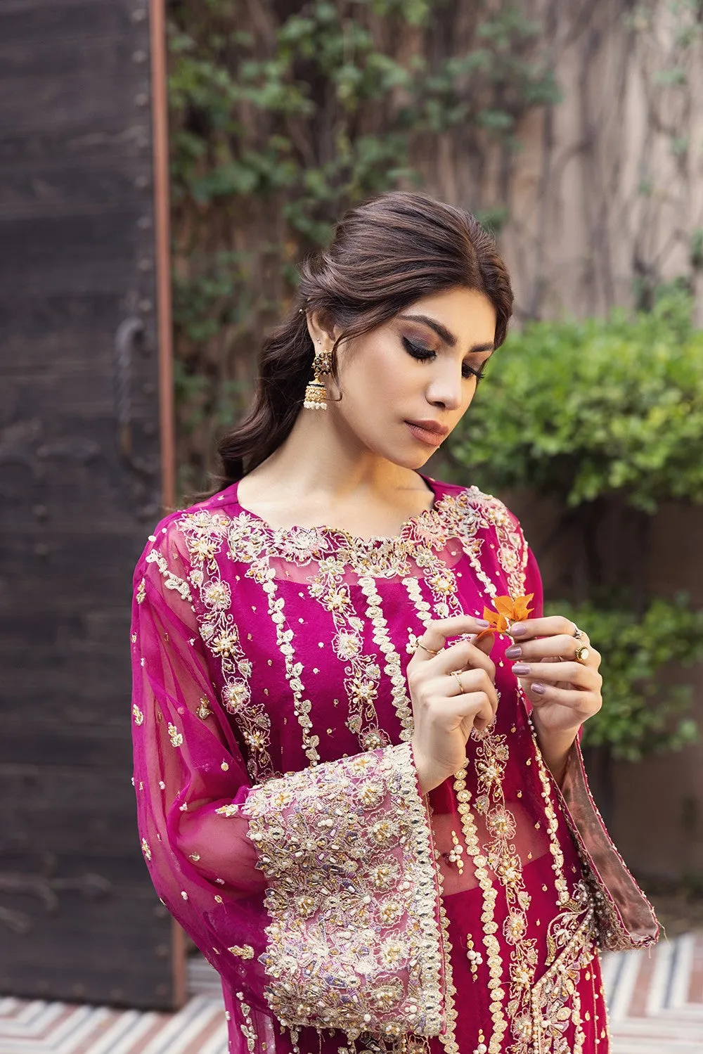 Net Pink Salwar Kameez Pakistani Wedding Dresses