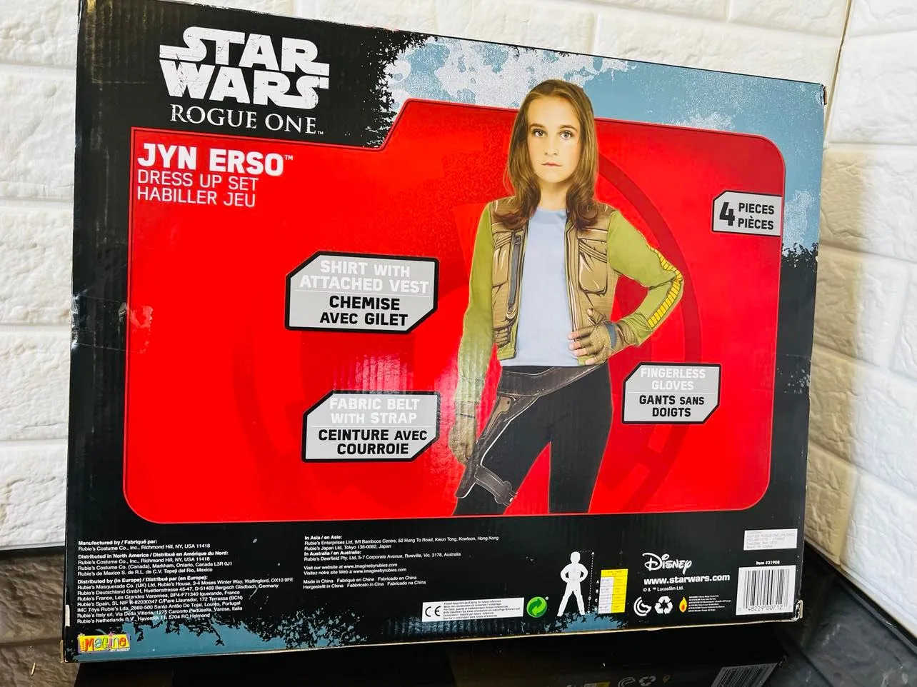 New in Box! Kid's Star Wars Rogue One Jyn Erso Deluxe Dress Up Set, Size 4-6