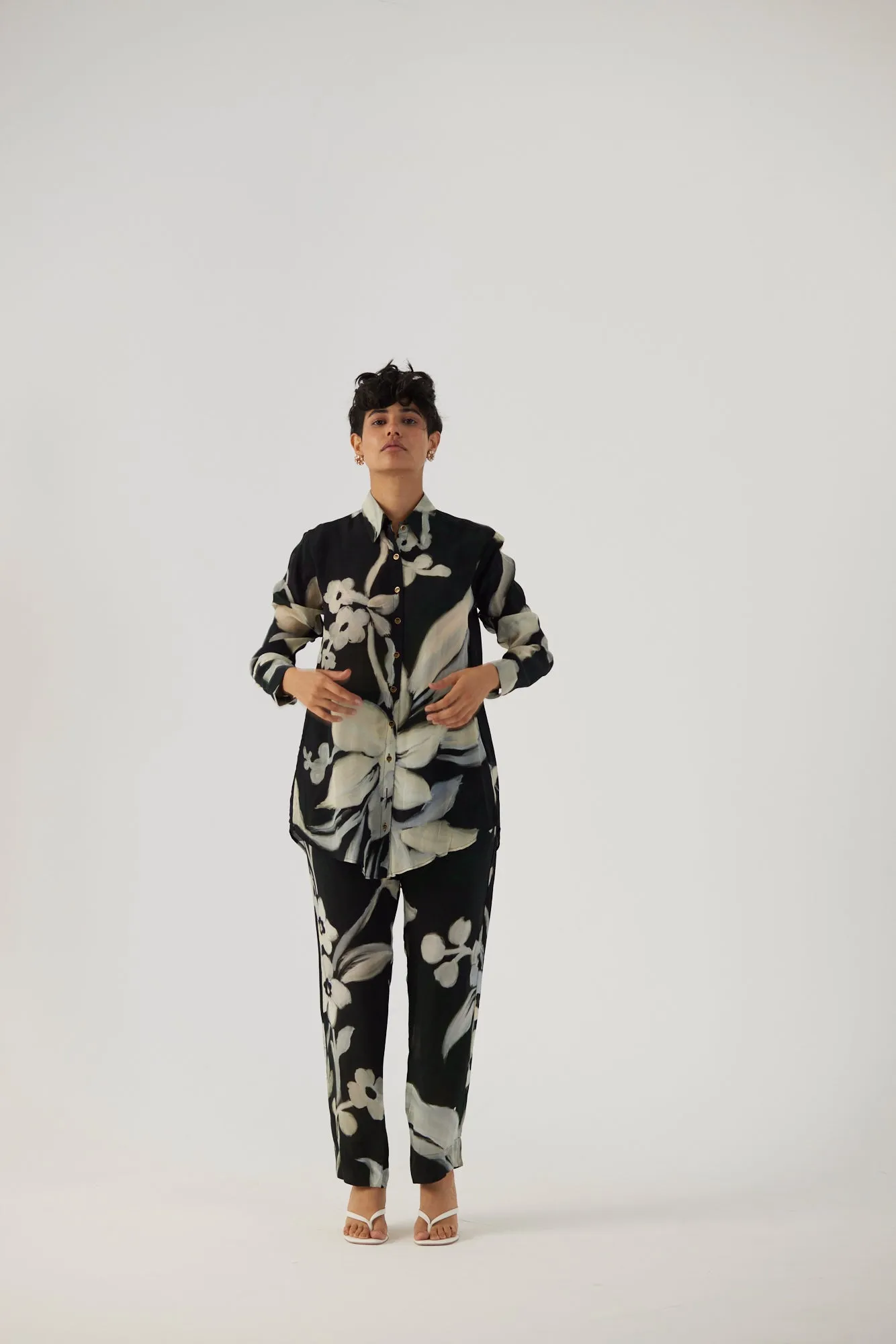 New Season Fall 24/Summer 25-Coord Set Crepe Chicory Black-YAMBB20-Fashion Edit Yam