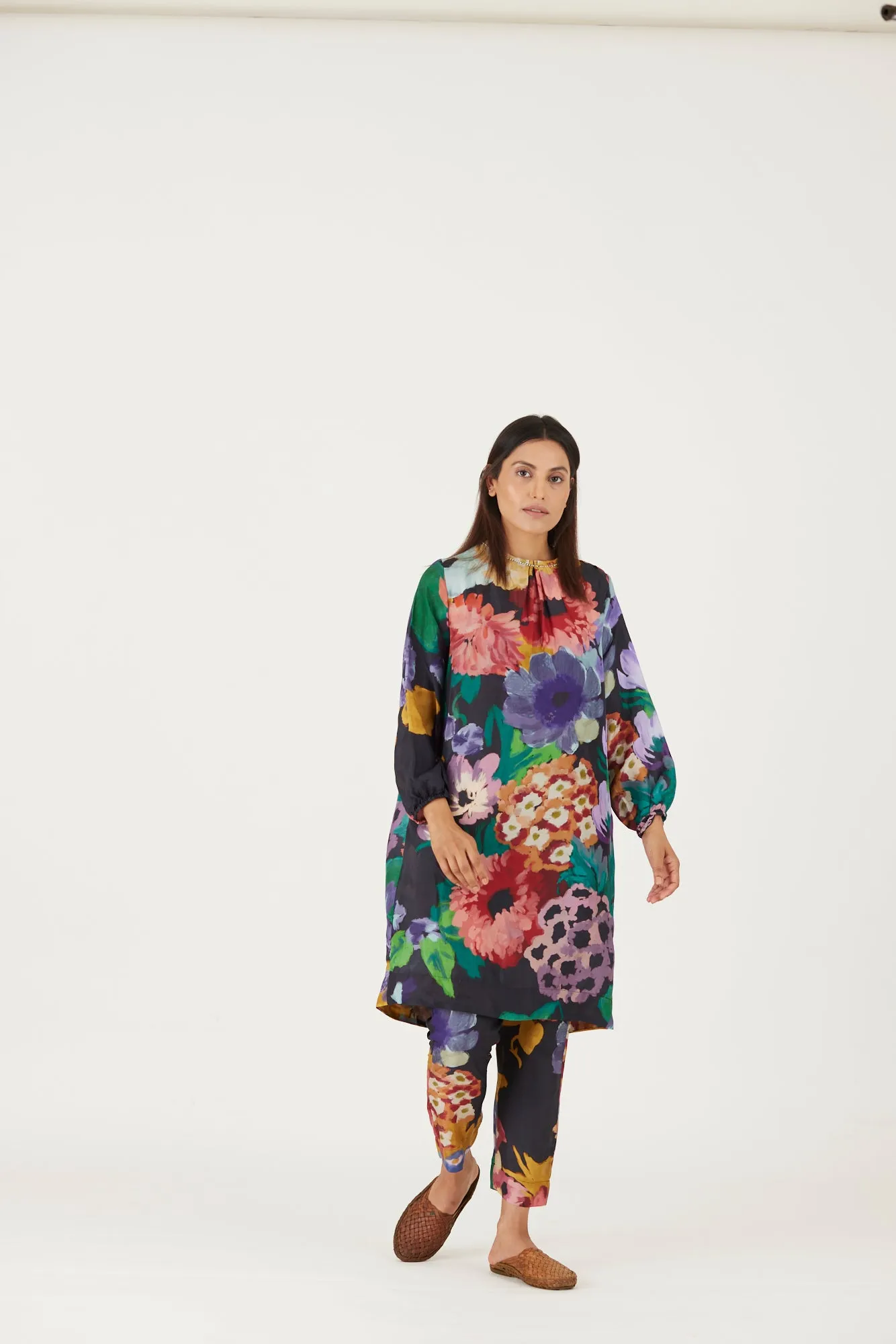 New Season Fall 24/Summer 25-Coord Set-Silk-Farah Black-YAMLS01-Fashion Edit Yam