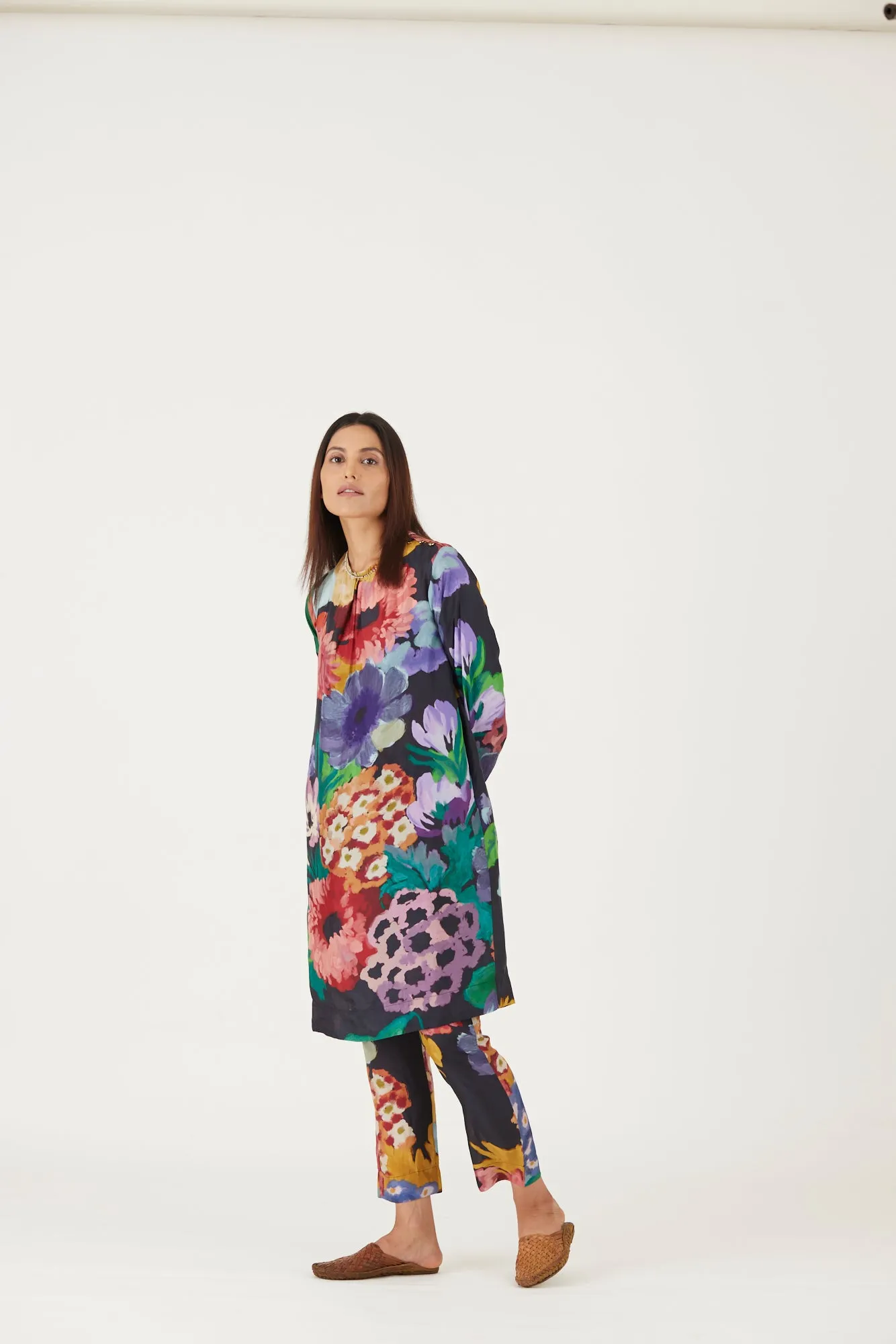 New Season Fall 24/Summer 25-Coord Set-Silk-Farah Black-YAMLS01-Fashion Edit Yam