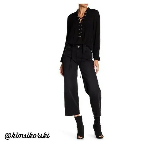 NEW Seven7 High Rise‎ Gaucho Tuxedo Jeans Size 8