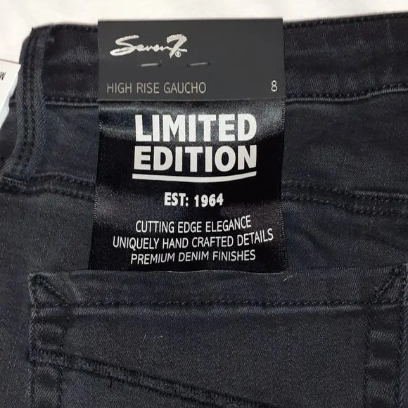 NEW Seven7 High Rise‎ Gaucho Tuxedo Jeans Size 8