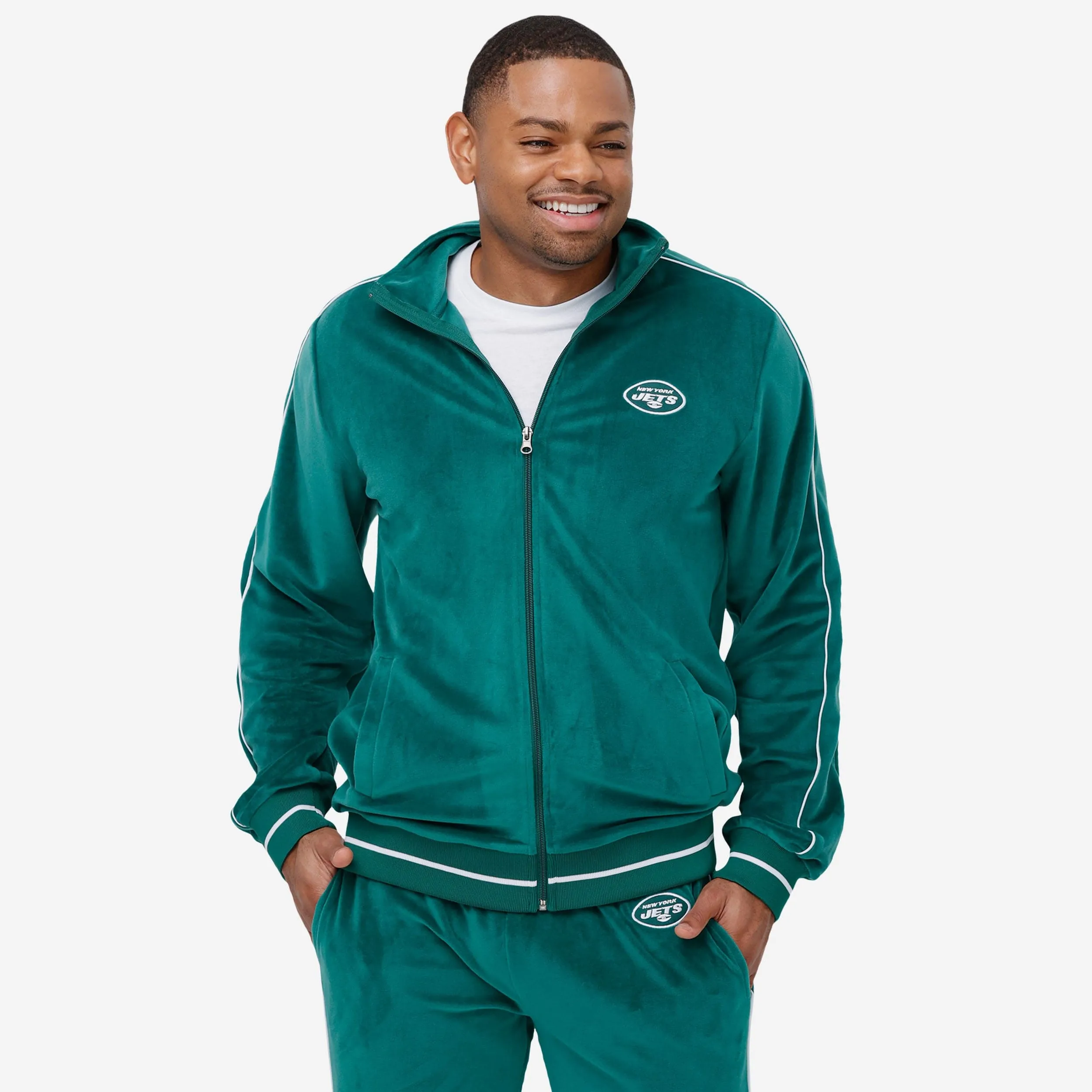 New York Jets 2019 Retro Velour Zip Up Top