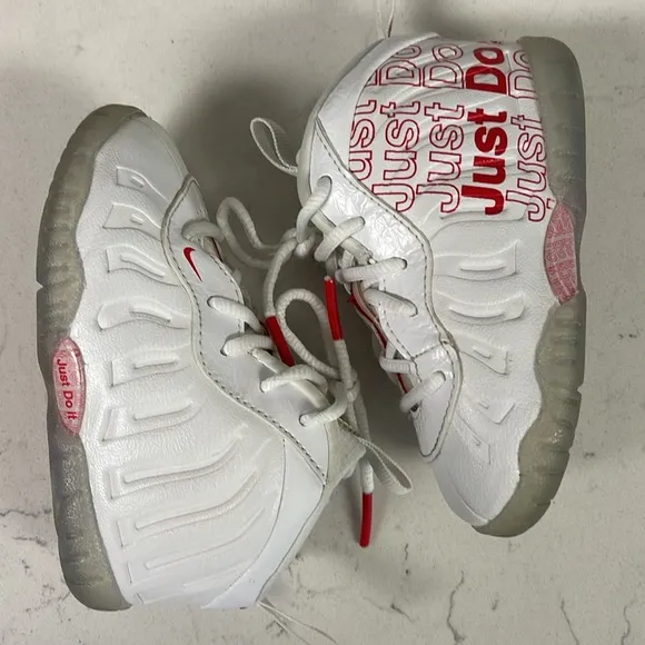 Nike Little Posite One &quot;Roses&quot; Toddler 6C White Red CV8918–100