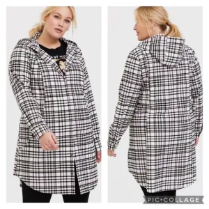 Nwot Torrid Flannel Hooded Anorak