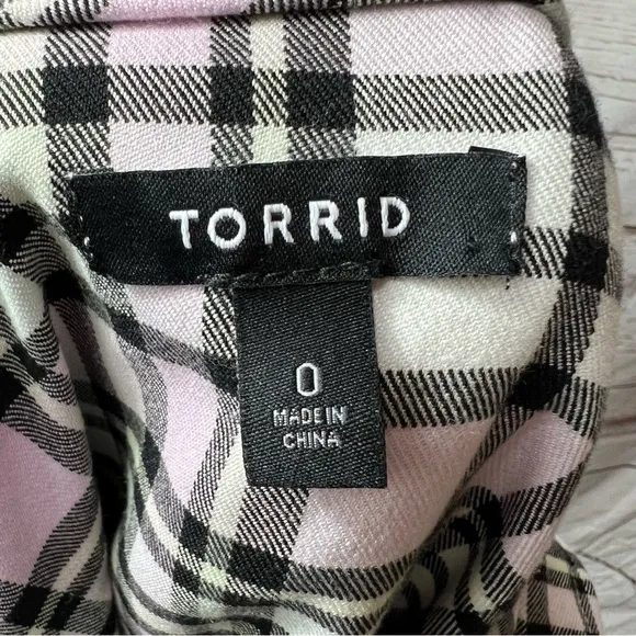 Nwot Torrid Flannel Hooded Anorak