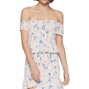 NWT BCBGeneration Smocked Off the shoulder SZ S