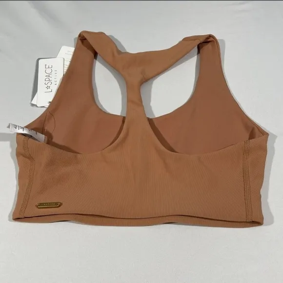 NWT L Space [ XS‎ ] Underdog Ribbed Racerback Crop Top Bra in Putty