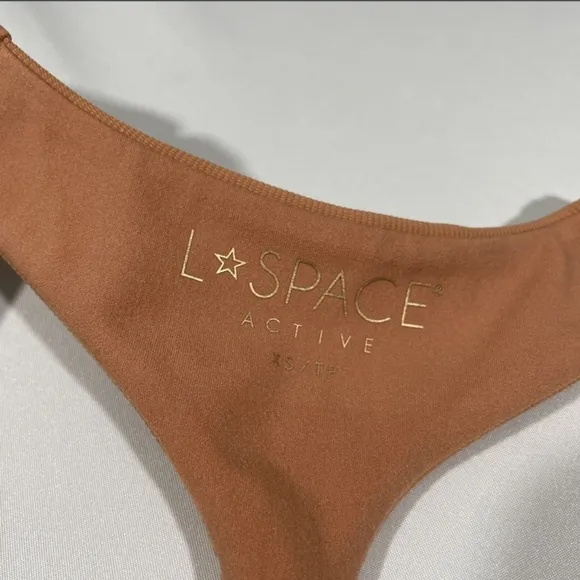 NWT L Space [ XS‎ ] Underdog Ribbed Racerback Crop Top Bra in Putty