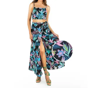 NWT Tipsy Elves size medium 2 piece Hawaiian print skirt &amp; top outfit