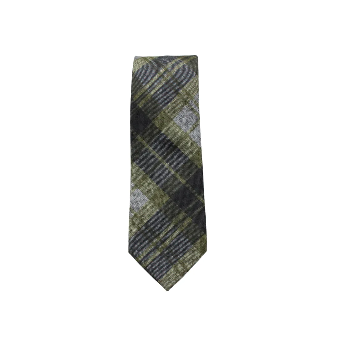Oakes Plaid Cotton Skinny Tie