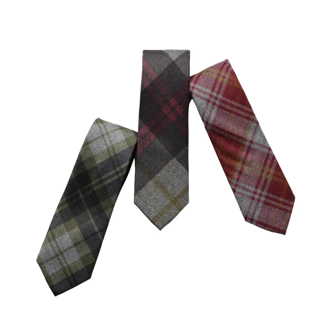 Oakes Plaid Cotton Skinny Tie
