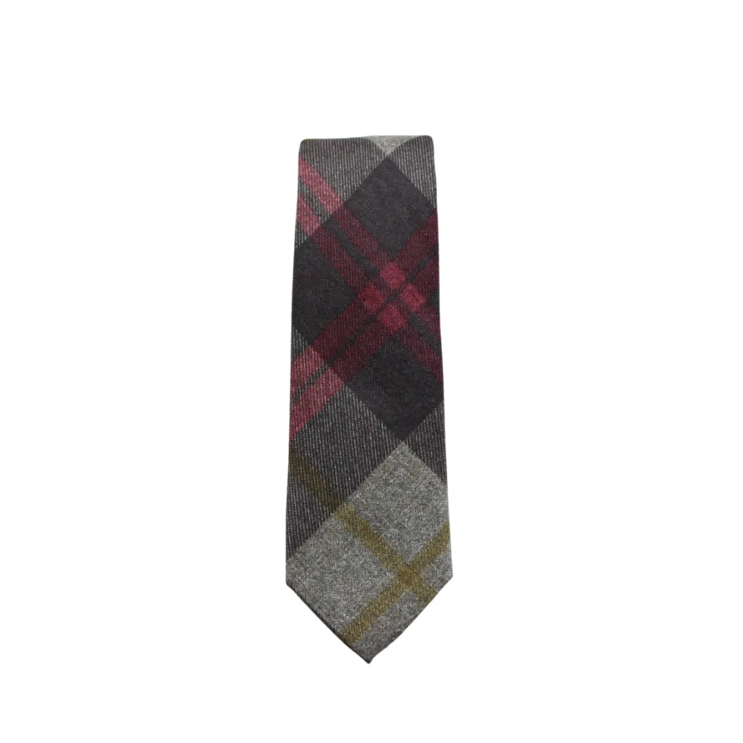 Oakes Plaid Cotton Skinny Tie
