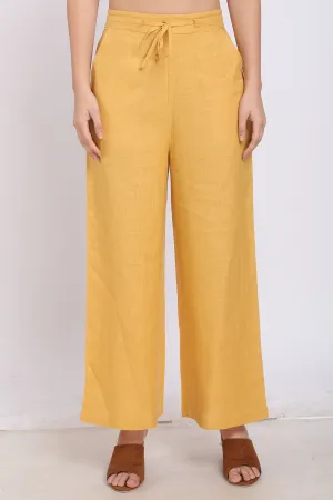 Ochre Pure Linen Pants