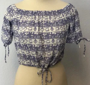 OFF SHOULDER DRAWSTRING TOP