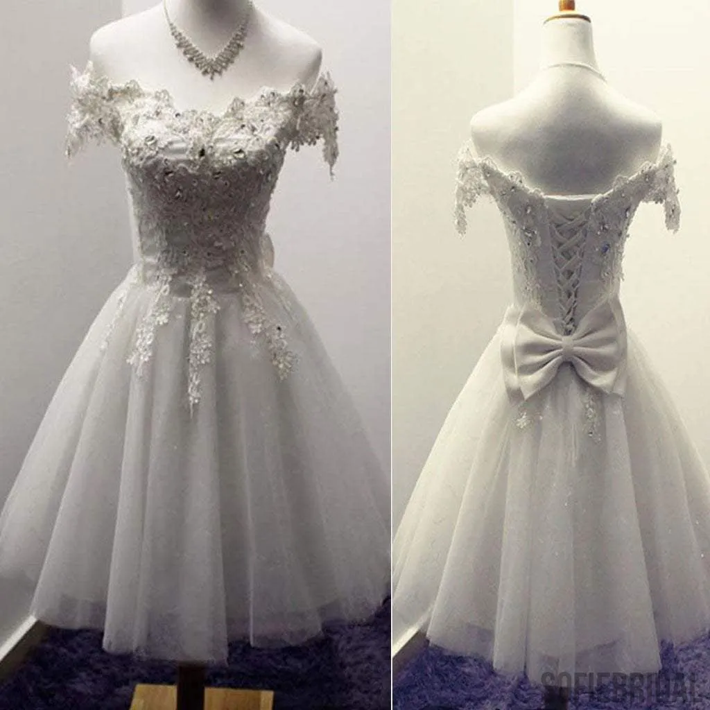 Off shoulder lace lovely elegant romantic homecoming prom dress, SF0009