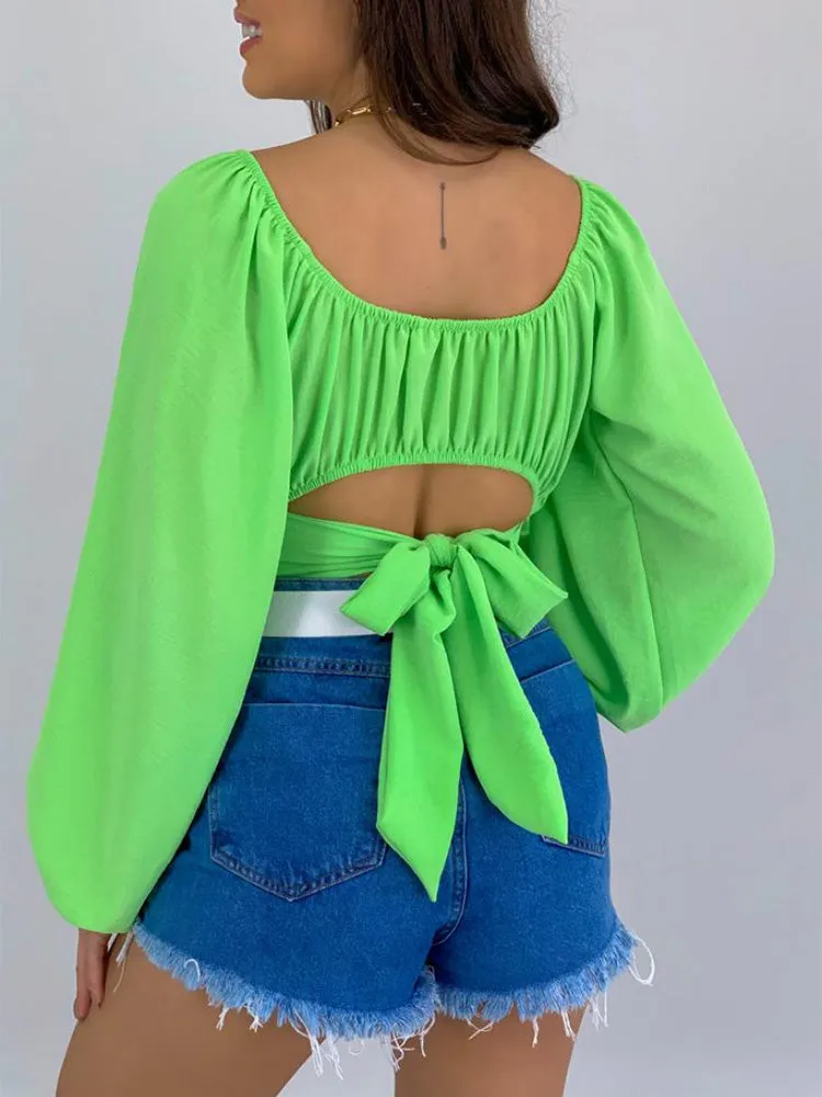 Off Shoulder Ruched Crop Top