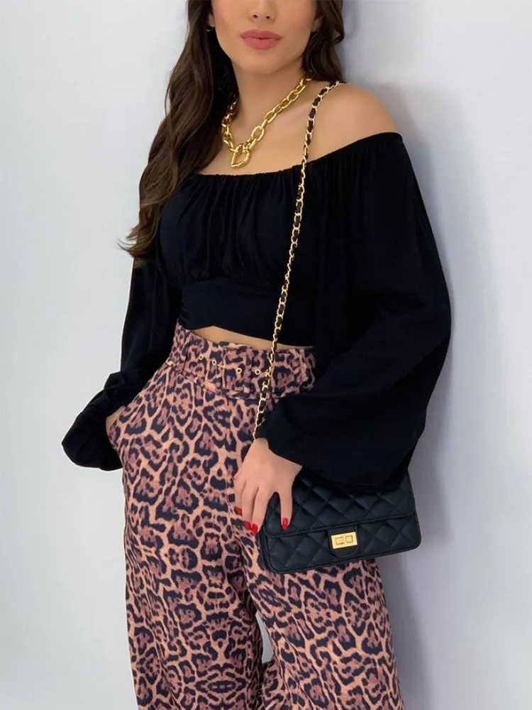 Off Shoulder Ruched Crop Top