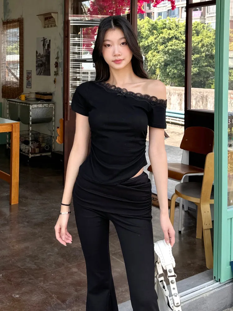 off-shoulder short tops