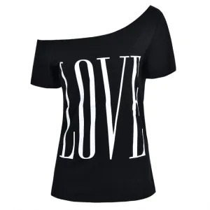 Off The Shoulder Love Tee