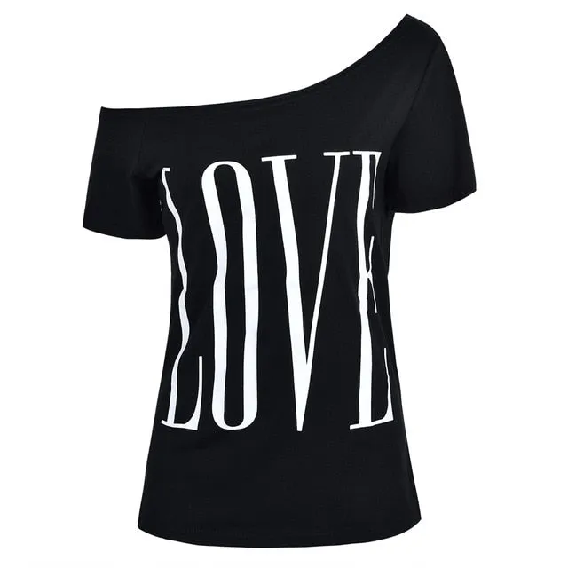 Off The Shoulder Love Tee