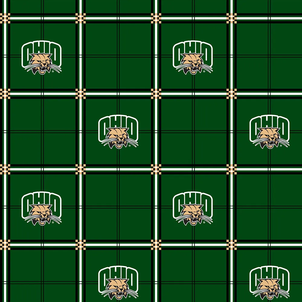 OHIO UNIVERSITY-Plaid Flannel-100% Cotton-OHIO023